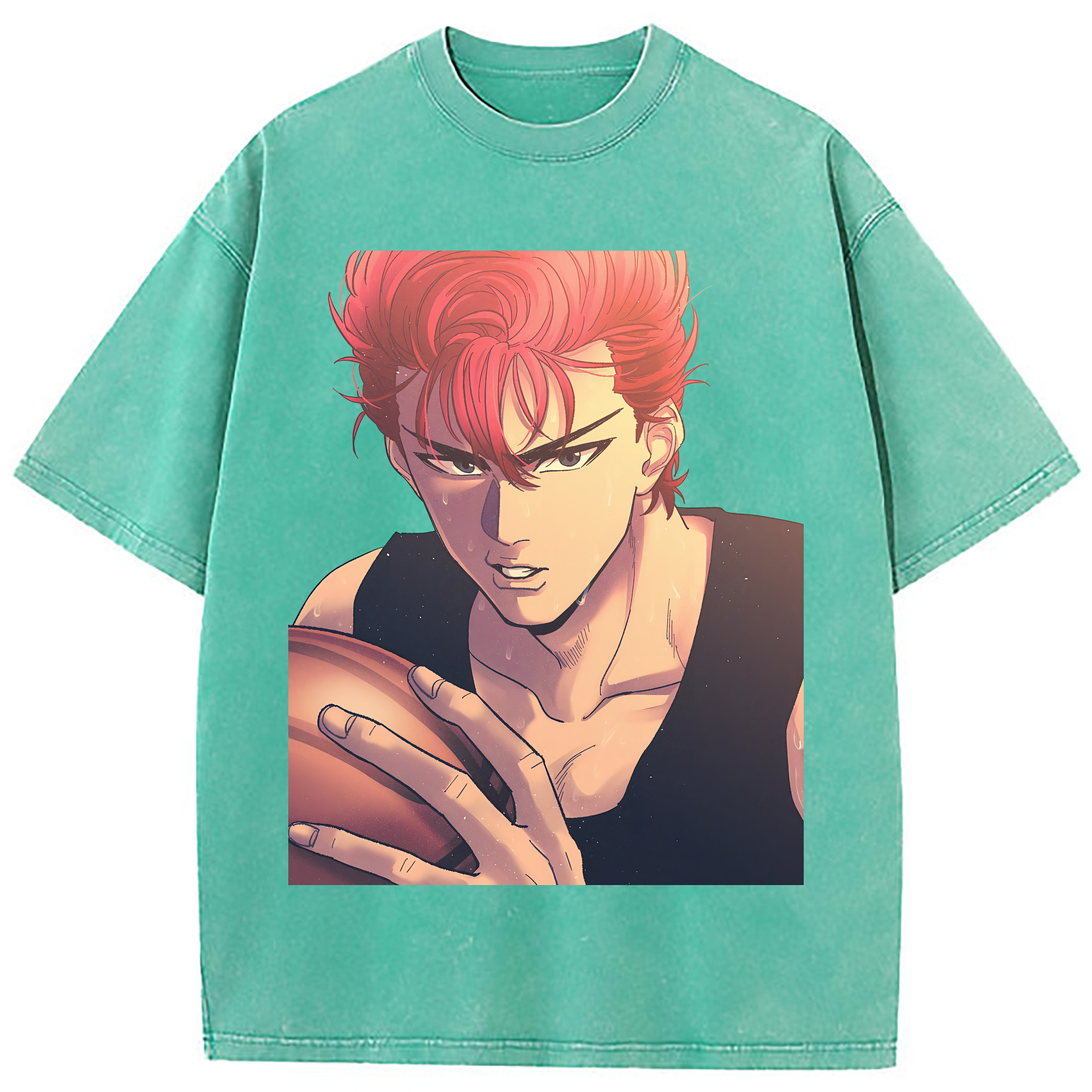 （画像用） SLAM DUNK／スラムダンク 綿100% ヴィンテージ風 半袖Tシャツ（フロントプリント）